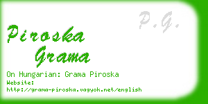 piroska grama business card